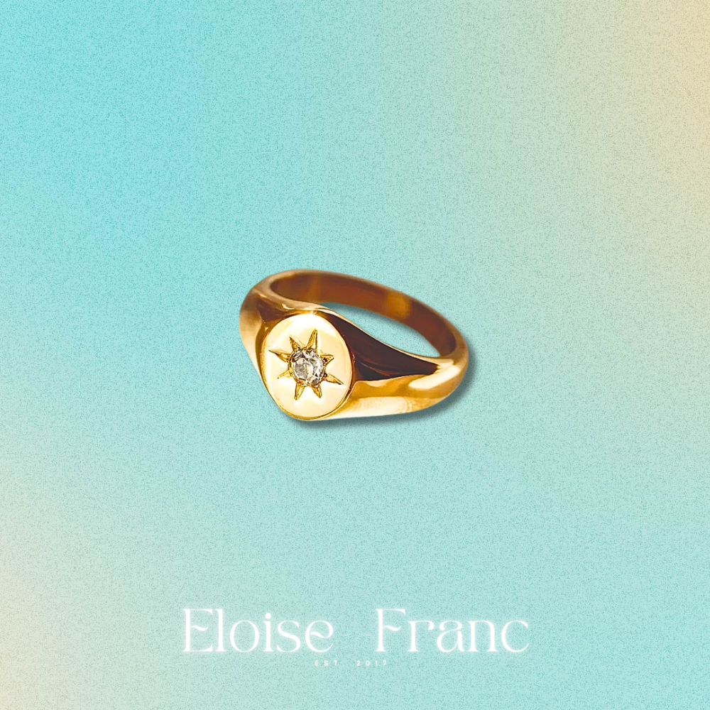 "Étoilée" : Star Signet Gold : Ring