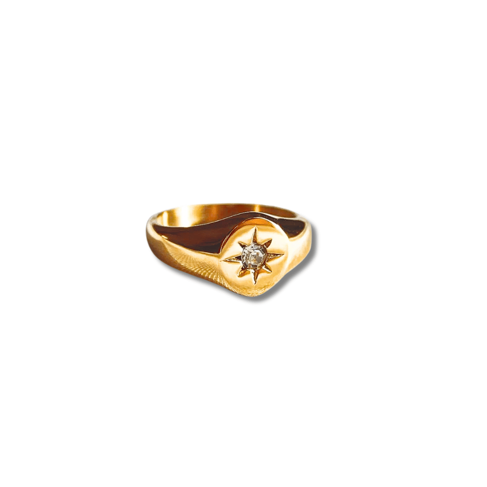 "Étoilée" : Star Signet Gold : Ring