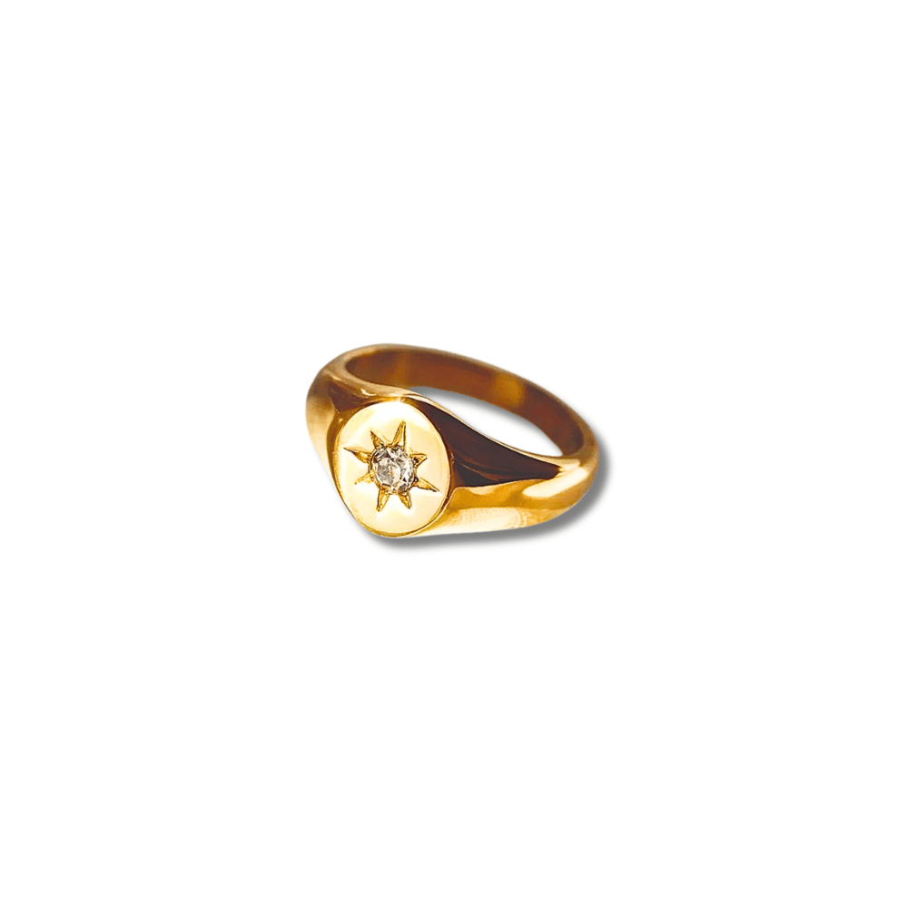 "Étoilée" : Star Signet Gold : Ring